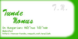 tunde monus business card